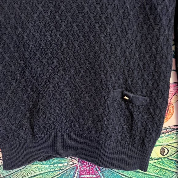 Dark Blue Knit Sweater - Picture 4 of 10